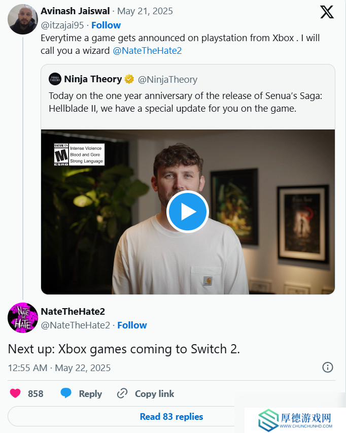 Xbox将有第一方游戏移植到Switch 2 很快将公布