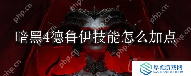 暗黑破坏神4德鲁伊技能怎么加点-暗黑4德鲁伊技能加点推荐